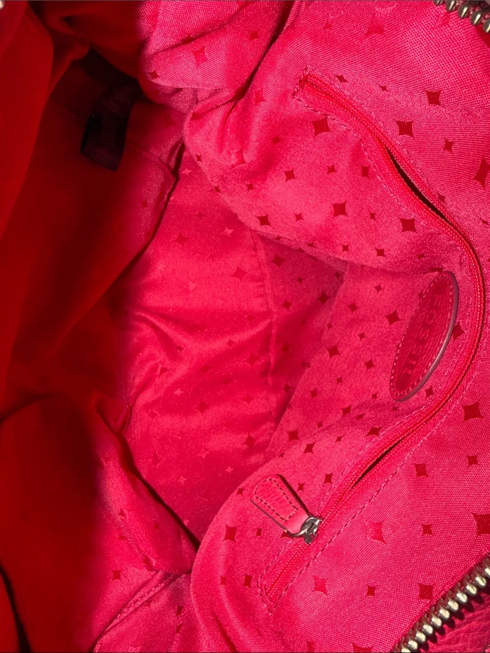 Fossil Hot Pink Leather Satchel Handbag